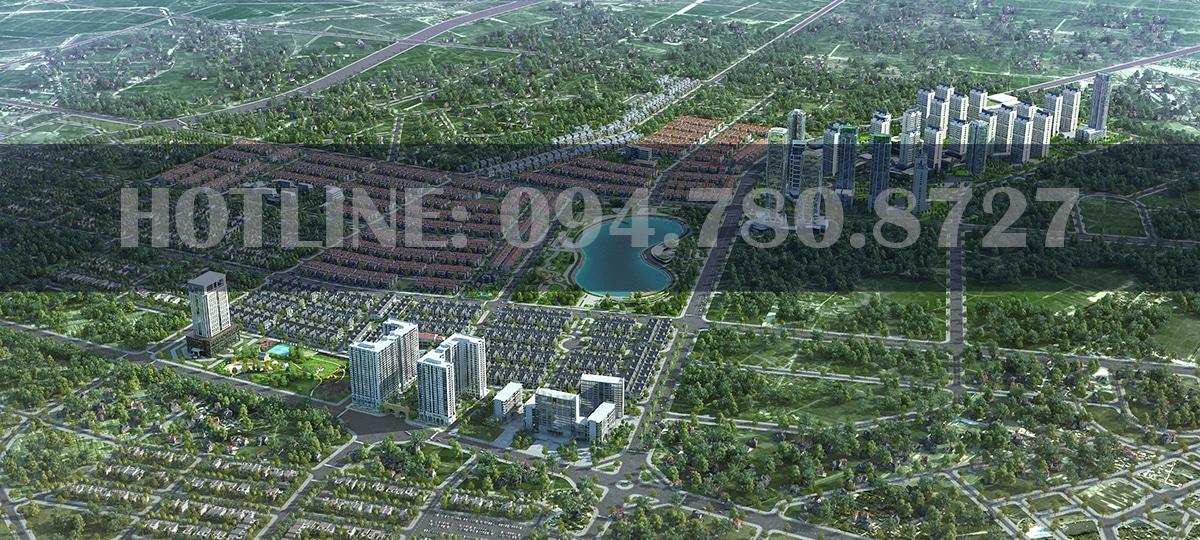 Phối cảnh tổng thể khu đô thị Dương Nội, và khu vực chung cư Anland Premium